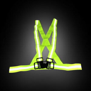 Gilet signalisation bandes reflechissantes Jaune, Noir – Image 2