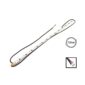 126 cm flexible LED strip light with black powering cable and end connector